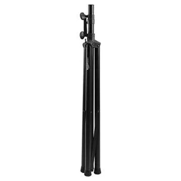 Amazon Basics Adjustable Speaker Stand - 4.1 to 6.6-Foot, Steel, Black