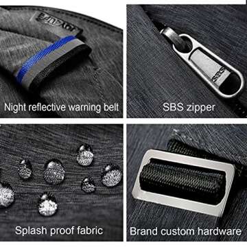 TOPNICE Anti Theft Travel Bags Daypack for Men Women, Slim Sling Bag Crossbody Chest Personal Pocket Bag