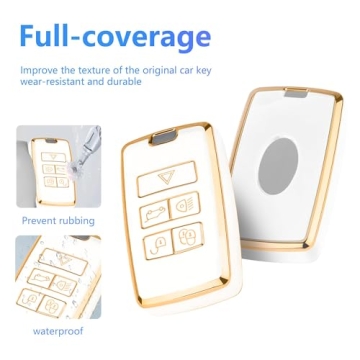 YHC Land Rover Key Fob Cover - Stylish Gold Keychain