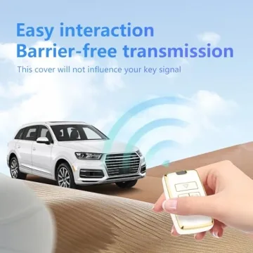 YHC Land Rover Key Fob Cover - Stylish Gold Keychain