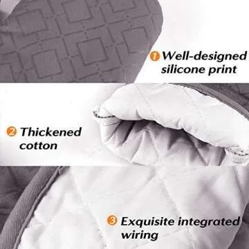 KeShi Kitchen Oven Mitts Set - Heat Resistant & Non-Slip