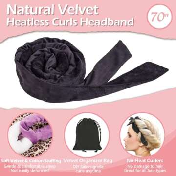 Yampahpa Heatless Curling Headband for Stunning Waves