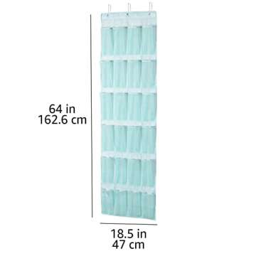Amazon Basics 24 Pocket Over the Door Organizer - Jade Green