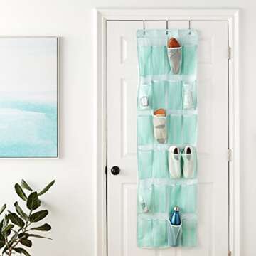 Amazon Basics 24 Pocket Over the Door Organizer - Jade Green