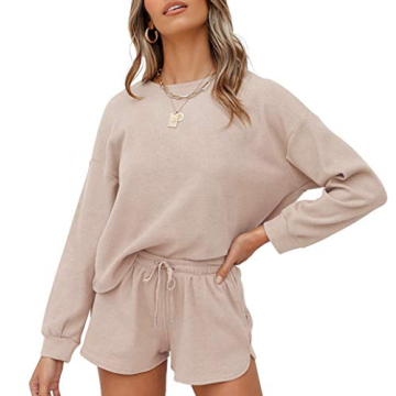 Comfortable & Stylish ZESICA Waffle Knit Pajama Set