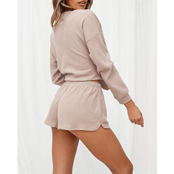 Comfortable & Stylish ZESICA Waffle Knit Pajama Set