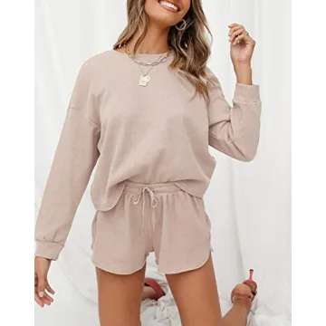 Comfortable & Stylish ZESICA Waffle Knit Pajama Set
