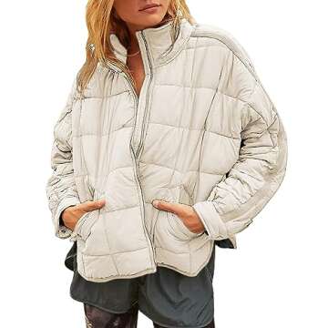 Ameliever Lightweight Quilted Puffer Jacket for Women