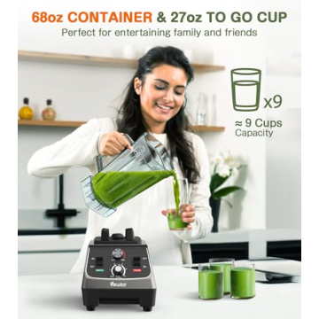 VEWIOR 2200W High Power Blender for Smoothies