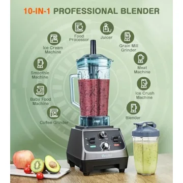 VEWIOR 2200W High Power Blender for Smoothies