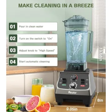 VEWIOR 2200W High Power Blender for Smoothies