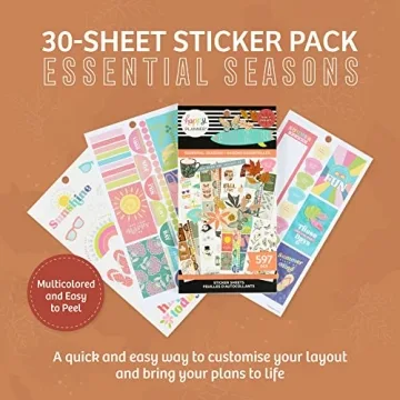 Happy Planner Sticker Pack – 30 Sheets, 597 Seasonal Stickers