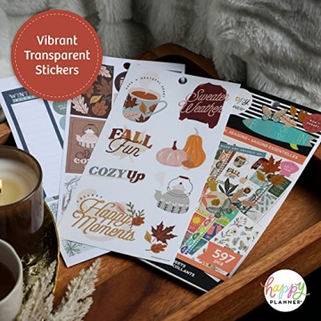 Happy Planner Sticker Pack – 30 Sheets, 597 Seasonal Stickers