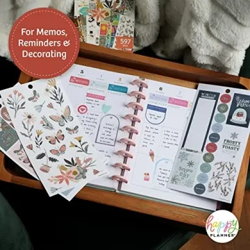 Happy Planner Sticker Pack – 30 Sheets, 597 Seasonal Stickers