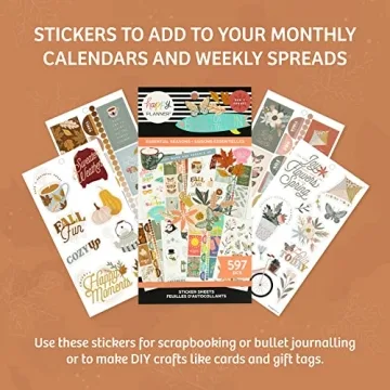 Happy Planner Sticker Pack – 30 Sheets, 597 Seasonal Stickers