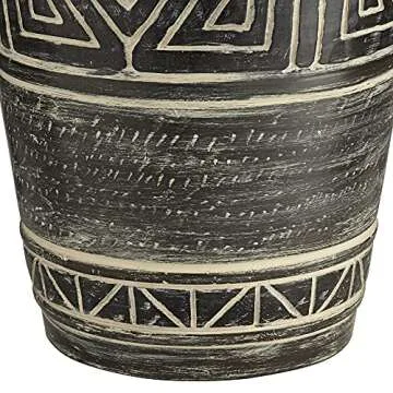 John Timberland Miguel Rustic Southwestern Style Table Lamp 32" Tall Earth Tone Jar Linen Fabric Drum Shade Decor for Living Room Bedroom House Bedside Nightstand Home Office Entryway Reading