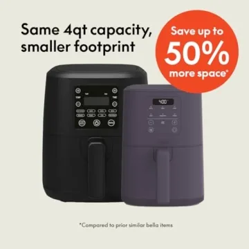 Bella 4Qt Slim Air Fryer with Nonstick Coating