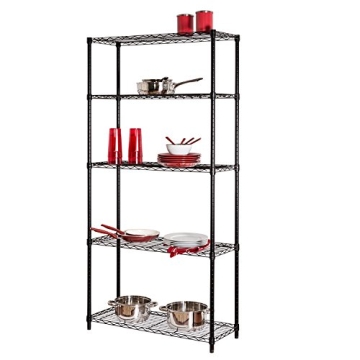 Honey-Can-Do 5-Tier Storage Shelving Unit in Black