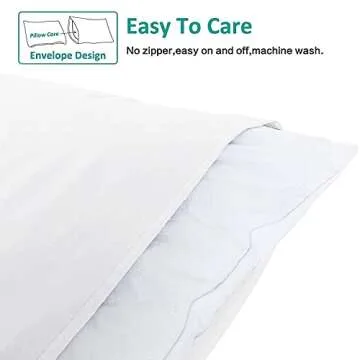 NTBAY Queen Pillowcase Set - 4 Pack Brushed Microfiber 20x30 Pillowcases - Soft, Wrinkle-Free, Fade-Resistant, Stain-Resistant, White Pillowcases with Envelope Closure - 20x30 Inches, White