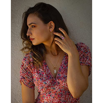 Elegant Gold Paperclip Chain Necklace with Pearl Pendant