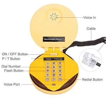 Cute Hamburger Landline Phone for Home & Office