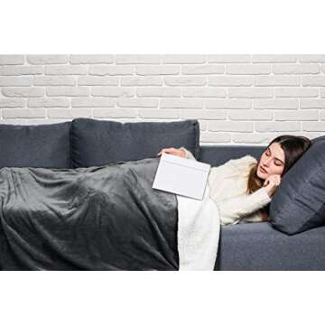 Sherpa Blanket Plush Throw Blanket Size 50" x 60" Bedding Fleece Reversible Blanket for Bed and Couch, Super Soft Comfy Warm Fuzzy TV Blanket