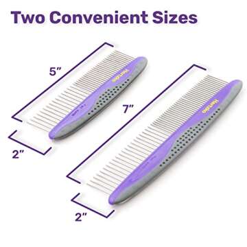 Hertzko Pet Combs for Dogs & Cats - Dual-Sided Design