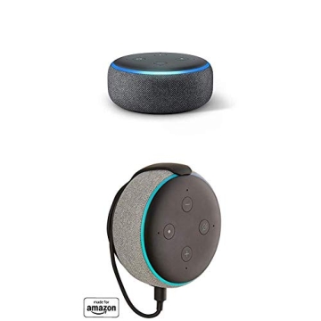 Echo Dot 3rd Gen with Mount - Smart Speaker Bundle, Charcoal