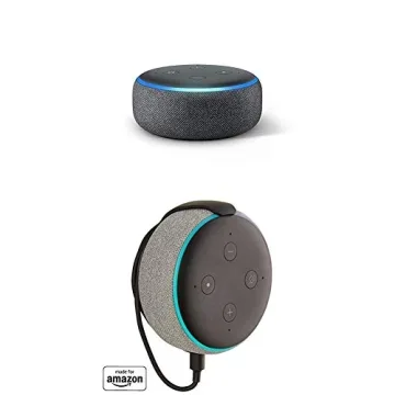 Echo Dot 3rd Gen with Mount - Smart Speaker Bundle, Charcoal
