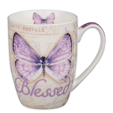 Inspirational 12 oz Butterfly Ceramic Coffee Mug