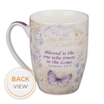 Inspirational 12 oz Butterfly Ceramic Coffee Mug