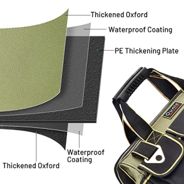 Ounic 20 Inch Waterproof Tool Bag for Tool Organization