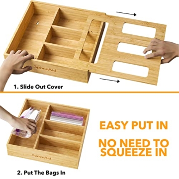 SpaceAid Bag Storage Organizer for Kitchen Drawer