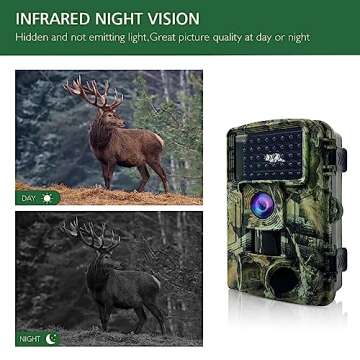 Trail Camera 58MP 2” Huge Screen HD Game/Hunting Camera with Night Vision Motion Activated with 32G SD Card IP66 Waterproof Outdoor Hunting Camera Wildlife Camera Field Night Cam for Backyard (-1)