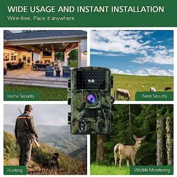 Trail Camera 58MP 2” Huge Screen HD Game/Hunting Camera with Night Vision Motion Activated with 32G SD Card IP66 Waterproof Outdoor Hunting Camera Wildlife Camera Field Night Cam for Backyard (-1)