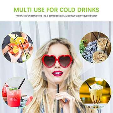 Biodegradable PLA Straws - Eco-Friendly 100 Pcs Pack