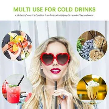 Biodegradable PLA Straws - Eco-Friendly 100 Pcs Pack