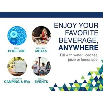 Arrow Home Products 2 Gallon Drink Dispenser for Fridge - Plastic Beverage Dispenser with Spigot for Easy Dispensing - BPA Free Plastic - Convenient Handle, Easy-Pour Spout