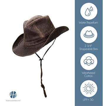 Dorfman Pacific Men's Band Binding Hat,Brown,X-Large