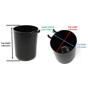 Pegboard 3 Inch Hanging Cup Hooks for Organizing Tools