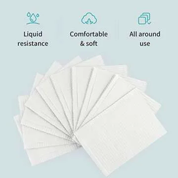 Annhua Dental Bibs Waterproof 125 PCS Disposable Napkins