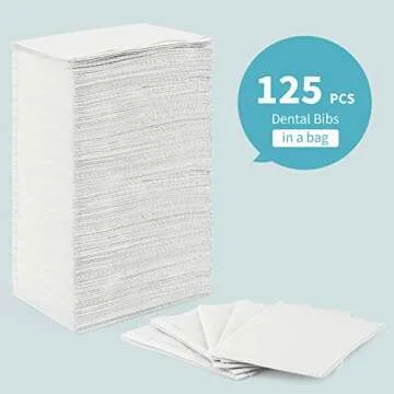 Annhua Dental Bibs Waterproof 125 PCS Disposable Napkins