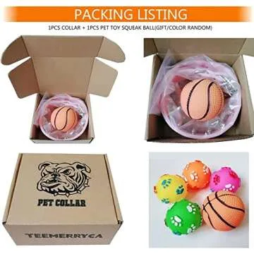 Stylish Spiked Dog Collar with Squeaky Ball for Pets