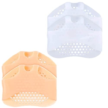 2 Pairs Ball of Foot Cushions Breathable Silicone Front Foot Pad Anti-Slip Insole for Pain Relief, F...