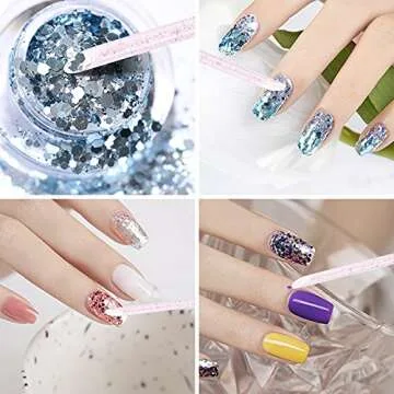 Vaincre 100 PCS Disposable Nail Stick for Manicures