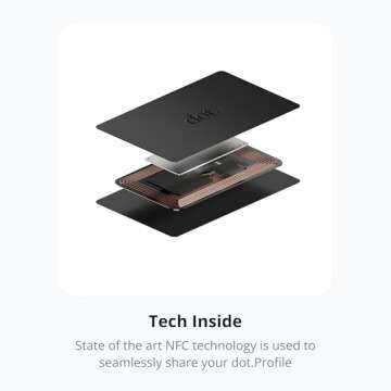 dot. Card Metal - Digital Business Card - Tap to Share NFC - iPhone & Android (Black)