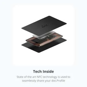 dot. Card Metal - Digital Business Card - Tap to Share NFC - iPhone & Android (Black)