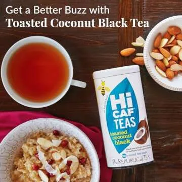 The Republic of Tea — HiCAF Toasted Coconut Black Tea, 50 Tea Bags, High in Caffeine