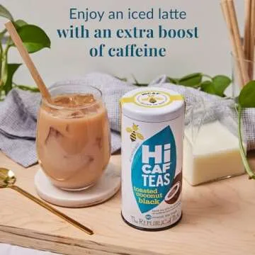 The Republic of Tea — HiCAF Toasted Coconut Black Tea, 50 Tea Bags, High in Caffeine