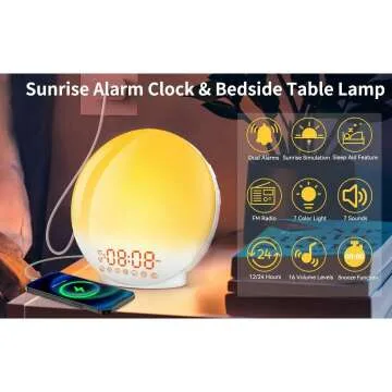Sunrise Alarm Clock with Dual Alarms